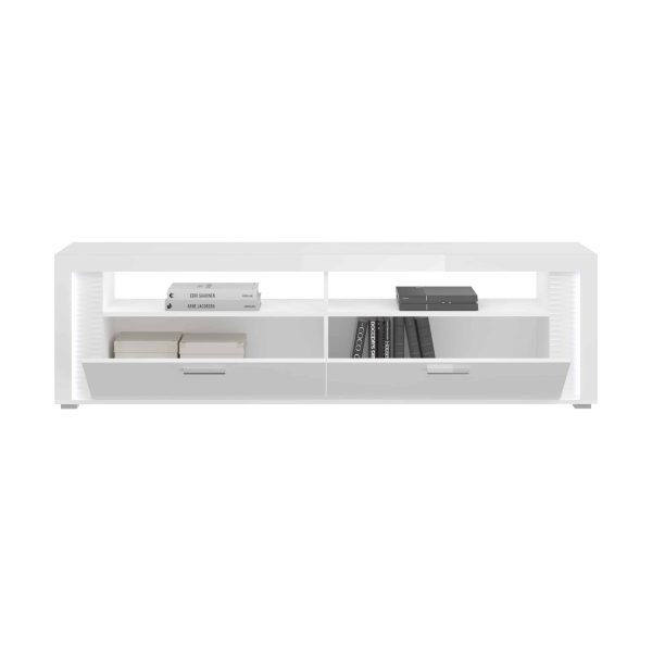 Dakraam lowboard wit hoogglans MDF TZ Pasol grijs NB - Afbeelding 3