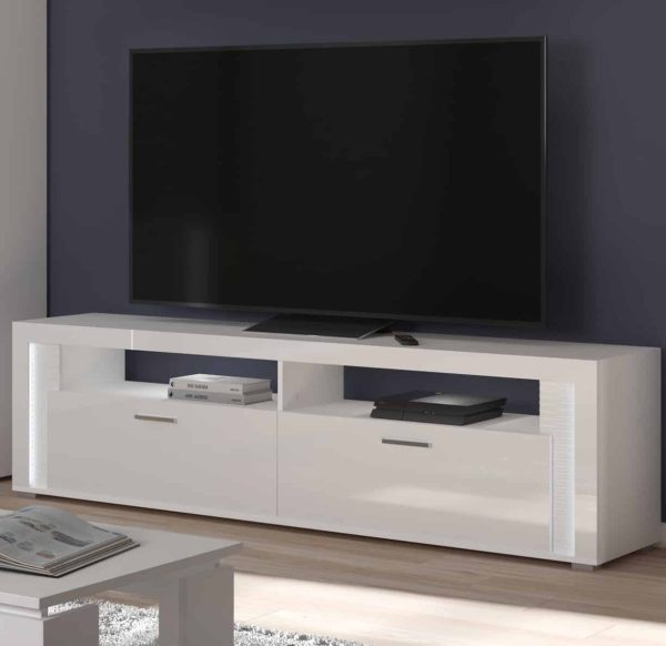 Dakraam lowboard wit hoogglans MDF TZ Pasol grijs NB - Afbeelding 6