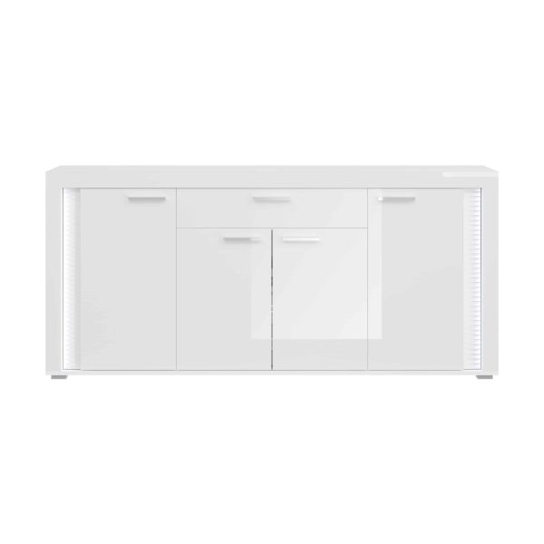 Dakraam woonkamercombinatie wit hoogglans MDF TZ Pasol grijs NB - Afbeelding 4