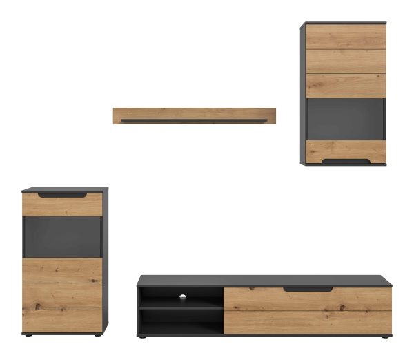 Cajak wandkastcombinatie Artisan Oak NB Balsatgrijs NB - Afbeelding 2