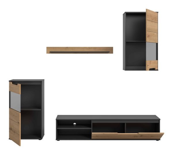 Cajak wandkastcombinatie Artisan Oak NB Balsatgrijs NB - Afbeelding 3