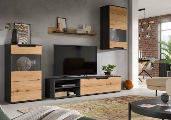 Cajak wandkastcombinatie Artisan Oak NB Balsatgrijs NB - Afbeelding 4