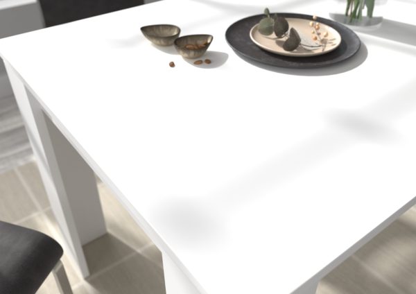 Titan eettafel uitschuifbaar 160/200 wit NB - Afbeelding 10