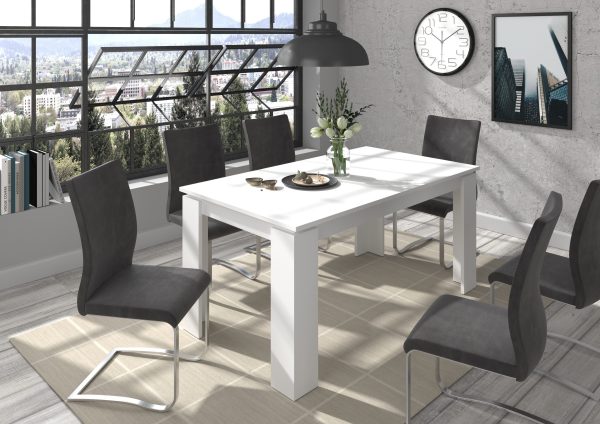Titan eettafel uitschuifbaar 160/200 wit NB - Afbeelding 6