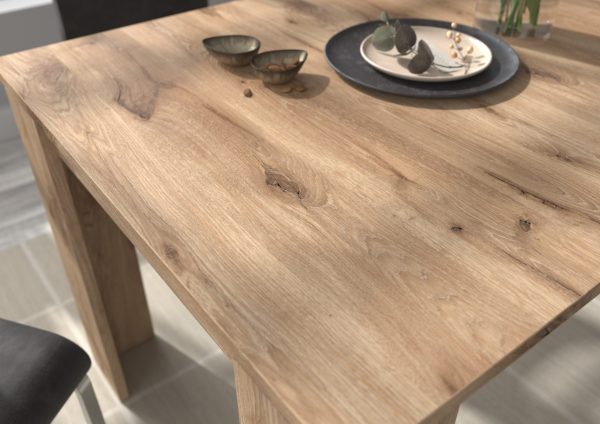 Titan uitschuifbare eettafel 160/200 Nox Eiken NB - Afbeelding 10