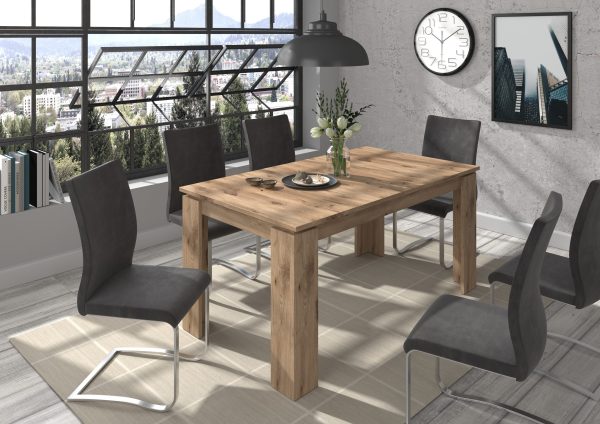 Titan uitschuifbare eettafel 160/200 Nox Eiken NB - Afbeelding 6